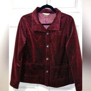 Vintage Allison Daley Velvet Textured Jacket Sz.10P